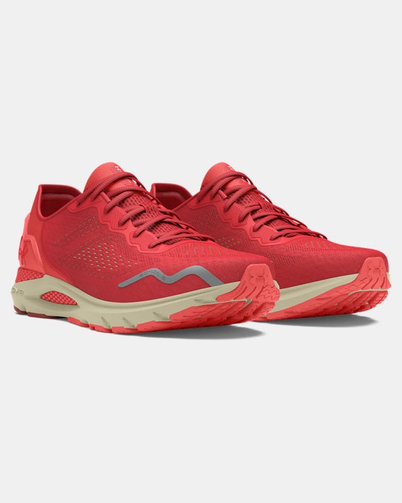 Women's UA HOVR™ Sonic 6 Running Shoes in Red image number 3